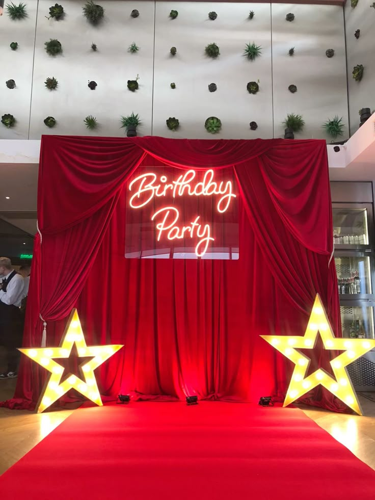 Birthday party setup